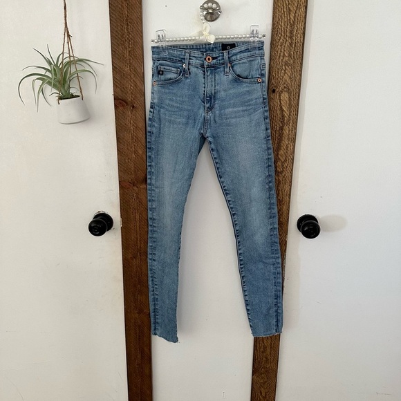 AG Adriano Goldschmied Farrah Skinny Ankle Denim Jeans Raw Hem 23R Women’s 
euc - Picture 10 of 10